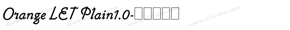 Orange LET Plain1.0字体转换